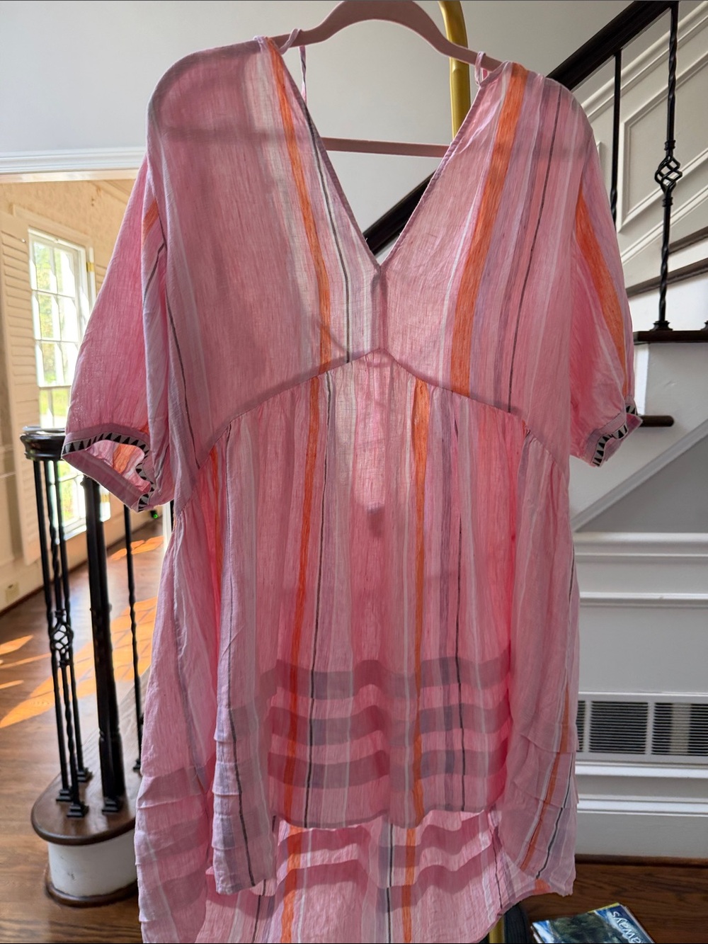 Lemlem & H&M Women’s Pink Striped V-Neck coverup or dress